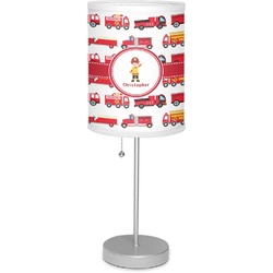 Firetrucks 7" Drum Lamp with Shade Polyester (Personalized)