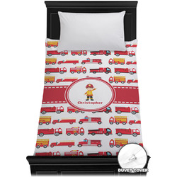 Firetrucks Duvet Cover - Twin XL (Personalized)