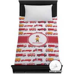 Firetrucks Duvet Cover - Twin (Personalized)