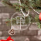 Firetrucks Engraved Glass Ornaments - Round (Lifestyle)