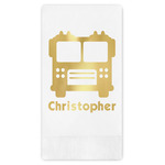 Firetrucks Guest Napkins - Foil Stamped (Personalized)