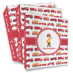 Firetrucks 3 Ring Binder - Full Wrap (Personalized)