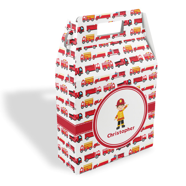 Custom Firetrucks Gable Favor Box (Personalized)