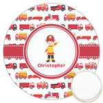 Firetrucks Printed Cookie Topper - 3.25" (Personalized)