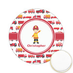 Firetrucks Printed Cookie Topper - 2.15" (Personalized)