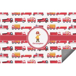 Firetrucks Indoor / Outdoor Rug - 4'x6' (Personalized)