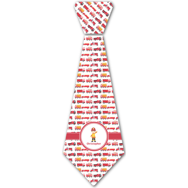 Custom Firetrucks Iron On Tie - 4 Sizes w/ Name or Text