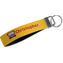 Firetrucks Wristlet Webbing Keychain Fob (Personalized)