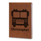 Firetrucks Leatherette Journals - Large - Double Sided - Angled View