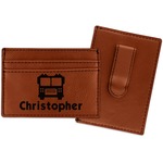 Firetrucks Leatherette Wallet with Money Clip (Personalized)