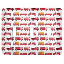 Firetrucks Light Switch Cover (3 Toggle Plate)