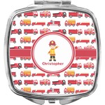 Firetrucks Compact Makeup Mirror (Personalized)