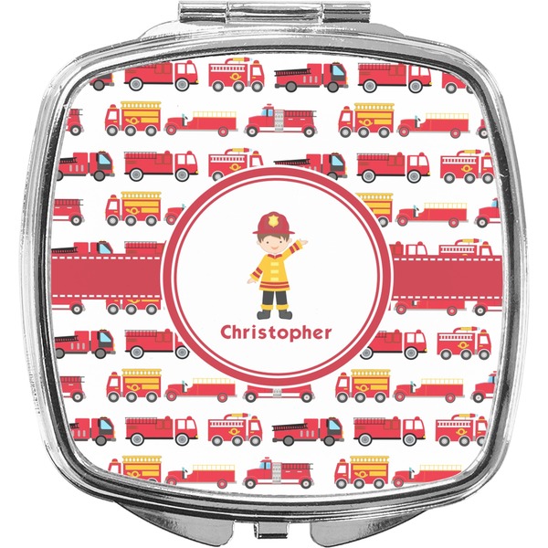 Custom Firetrucks Compact Makeup Mirror (Personalized)