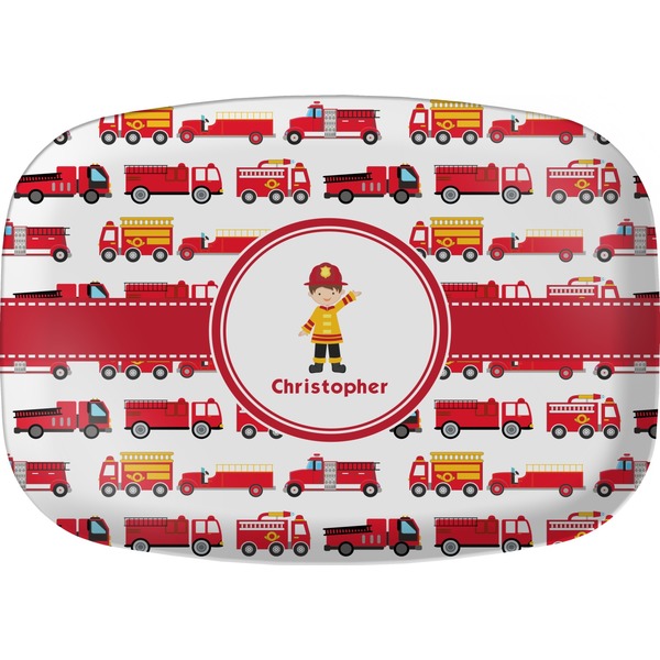 Custom Firetrucks Melamine Platter (Personalized)