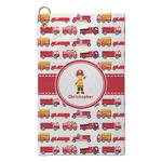 Firetrucks Microfiber Golf Towel - Small (Personalized)