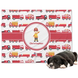 Firetrucks Dog Blanket - Regular (Personalized)