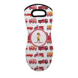 Firetrucks Neoprene Oven Mitt - Single w/ Name or Text