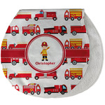 Firetrucks Burp Pad - Velour w/ Name or Text