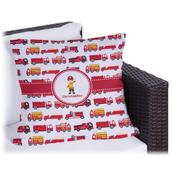 Firetrucks Outdoor Pillow - 20" (Personalized)