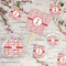Firetrucks Party Supplies Combination Image - All items - Plates, Coasters, Fans