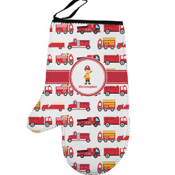 Firetrucks Left Oven Mitt (Personalized)