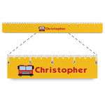 Firetrucks Plastic Ruler - 12" (Personalized)