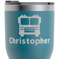 Firetrucks RTIC Tumbler - Dark Teal - Laser Engraved - Single-Sided (Personalized)