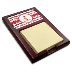 Firetrucks Red Mahogany Sticky Note Holder (Personalized)