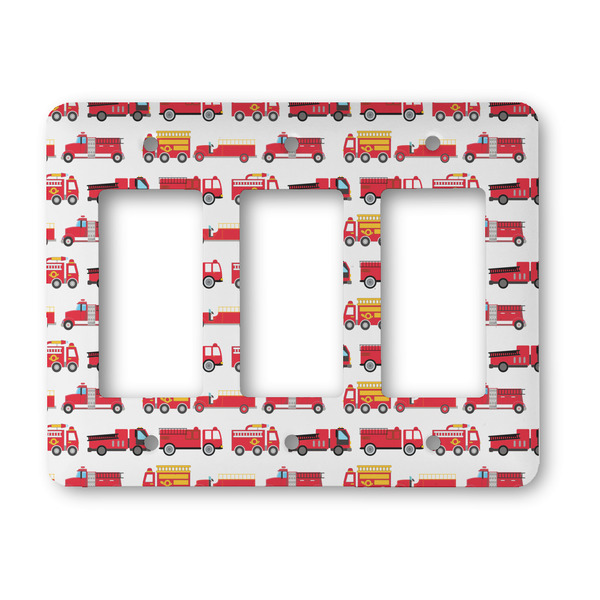 Custom Firetrucks Rocker Style Light Switch Cover - Three Switch