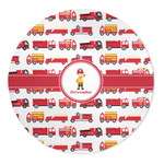 Firetrucks 5' Round Indoor Area Rug (Personalized)