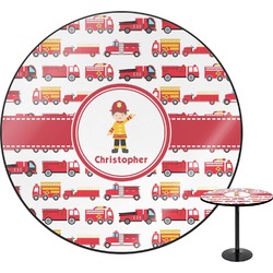 Firetrucks Round Table - 24" (Personalized)