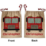 Firetrucks Santa Sack - Front & Back (Personalized)