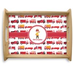 Firetrucks Natural Wooden Tray - Large (Personalized)