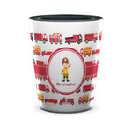 Firetrucks Ceramic Shot Glass - 1.5 oz - Two Tone - Single (Personalized)