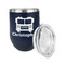 Firetrucks Stainless Wine Tumblers - Navy - Single Sided - Alt View