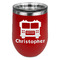 Firetrucks Stainless Wine Tumblers - Red - Double Sided - Front