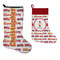 Firetrucks Stockings - Side by Side compare