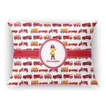 Firetrucks Rectangular Throw Pillow Case (Personalized)