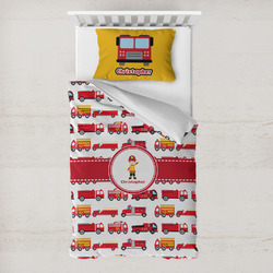 Firetrucks Toddler Bedding Set - With Pillowcase (Personalized)