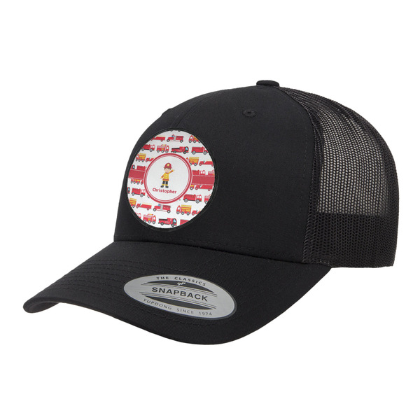Custom Firetrucks Trucker Hat - Black (Personalized)