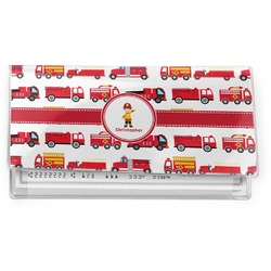 Firetrucks Vinyl Checkbook Cover (Personalized)