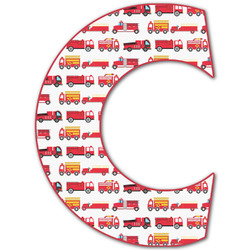 Firetrucks Letter Decal - Small (Personalized)