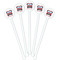 Firetrucks White Plastic 5.5" Stir Stick - Fan View