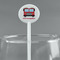 Firetrucks White Plastic 5.5" Stir Stick - Round - Main