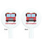 Firetrucks White Plastic 7" Stir Stick - Double Sided - Round - Front & Back