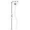 Firetrucks White Plastic 7" Stir Stick - Oval - Dimensions