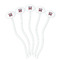 Firetrucks White Plastic 7" Stir Stick - Oval - Fan