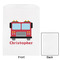 Firetrucks White Treat Bag - Front & Back View