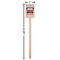 Firetrucks Wooden 6.25" Stir Stick - Rectangular - Dimensions