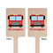 Firetrucks Wooden 6.25" Stir Stick - Rectangular - Double Sided - Front & Back